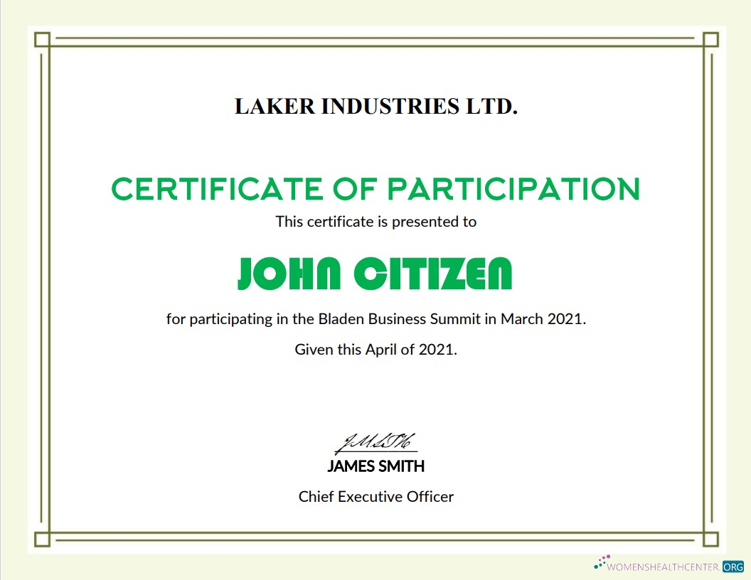 Download USA Modern Participation cert Photoshop template